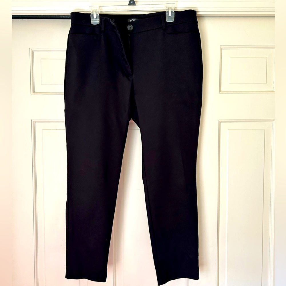 Women's Loft Cropped Black Pants